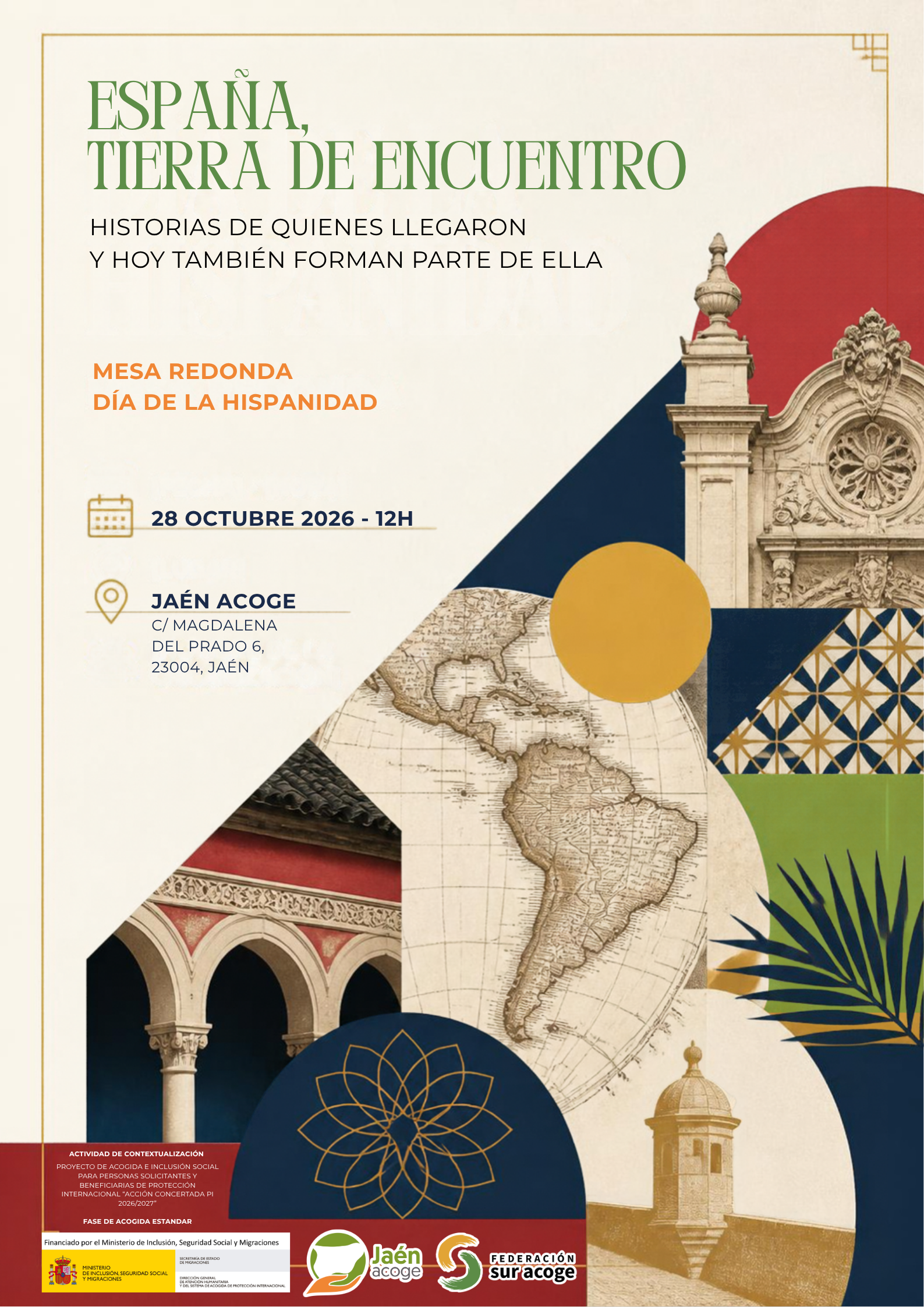 JAEN ACOGE CELEBRARA EL DIA DE LA HISPANIDAD CON UNA MESA REDONDA